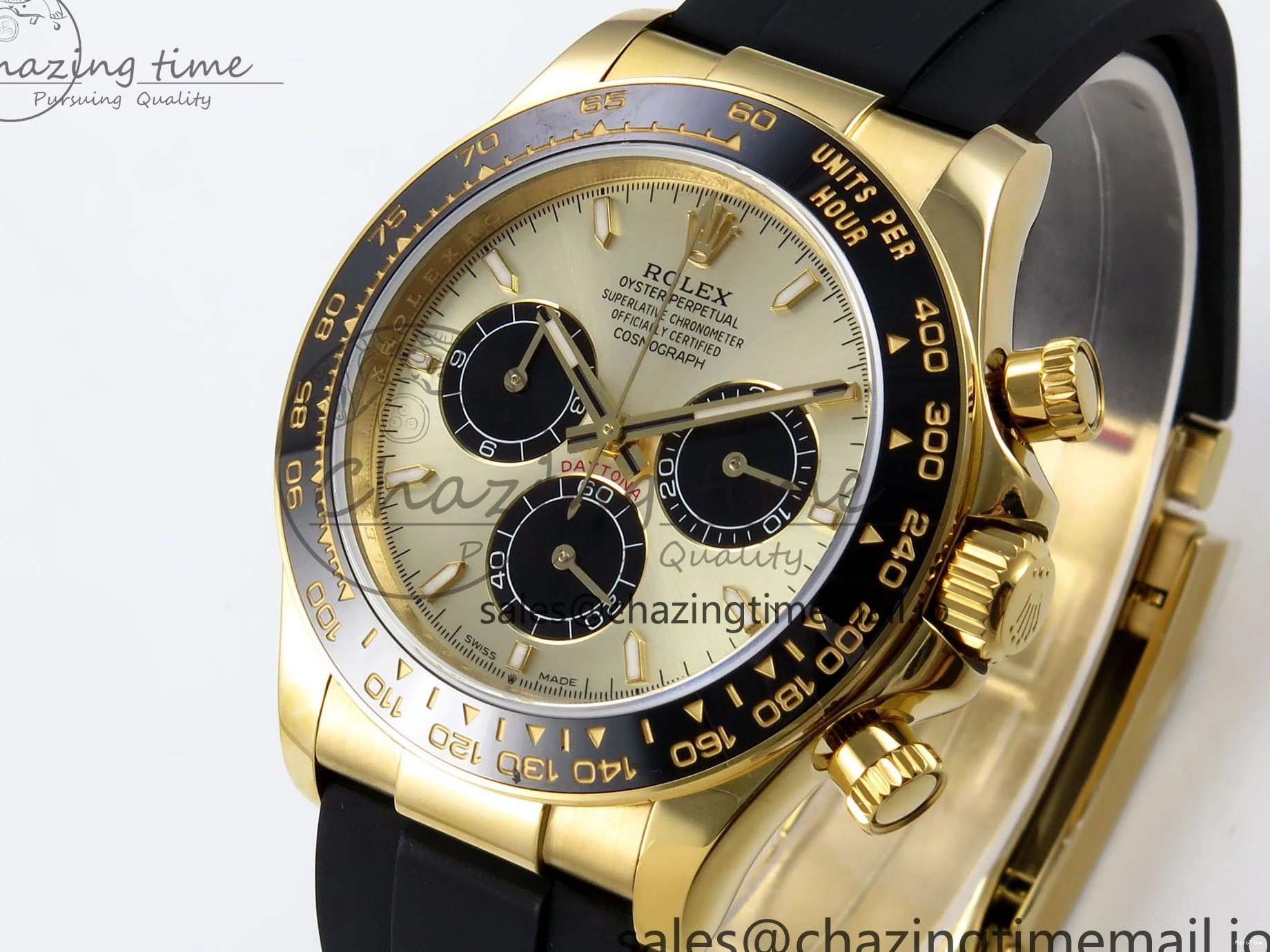 MiroTime 0517 Daytona 126518 QF 1:1 Best Edition YG Black Dial on Oysterflex Strap SH4131 V6（Gain Weight） EasyMatch 1199